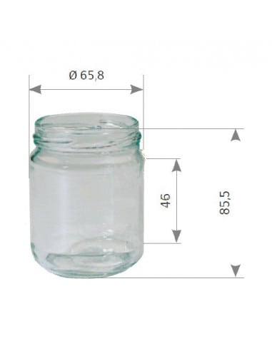 Pots en verre 250 g (228ml) TO63