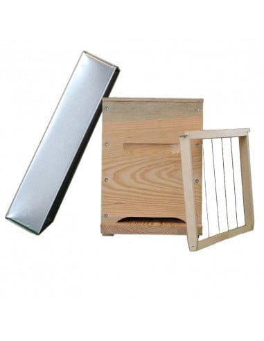 Ruchette Langstroth 6 cadres toit tôle